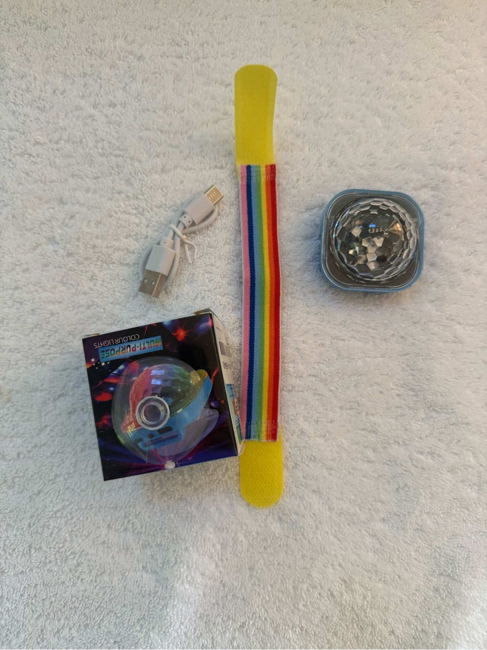 Colour Lights LED Party Wristband - Rainbow Stripe - Picture 5 of 10